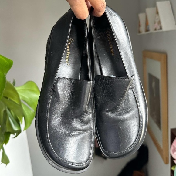 Black Chunky Vintage Platform Loafers - Picture 5 of 7